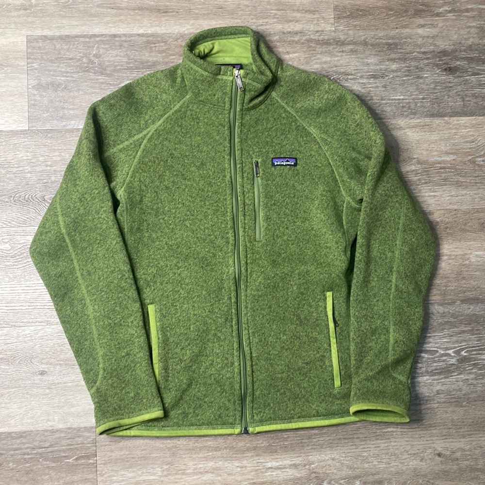 Patagonia mens medium green zip up jacket